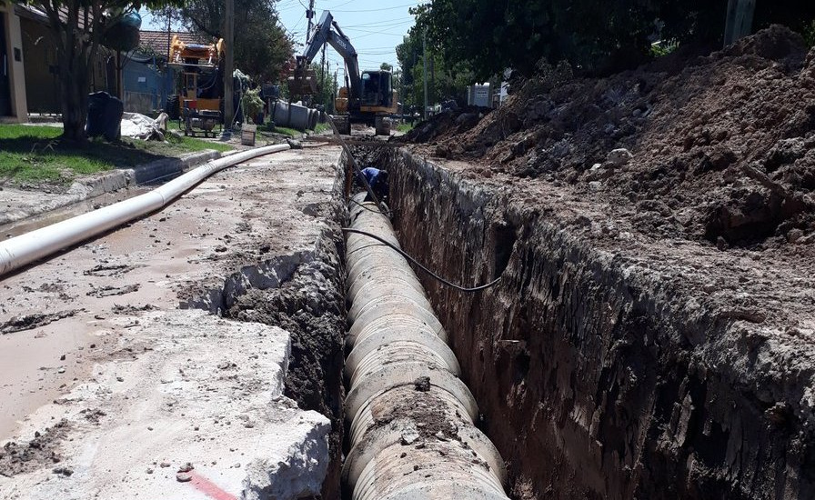 Avanzan las obras hidráulicas históricas en las localidades de Brown