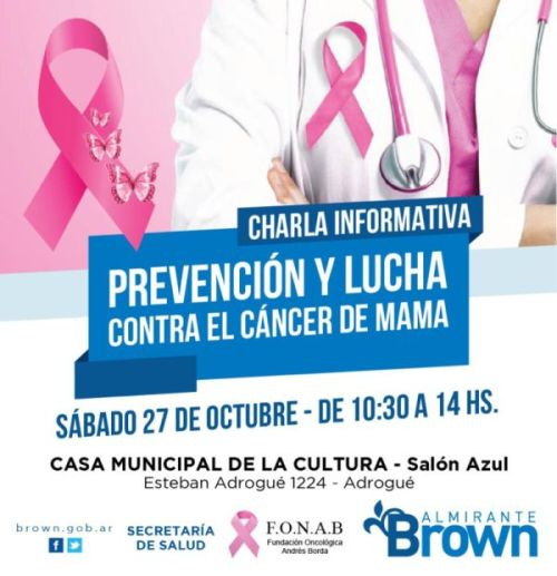 Jornada de concientización contra el cáncer de mama en Alte Brown
