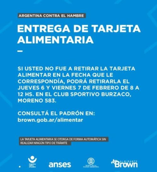 El municipio extiende la entrega de la tarjeta alimentaria para quienes aún no la retiraron