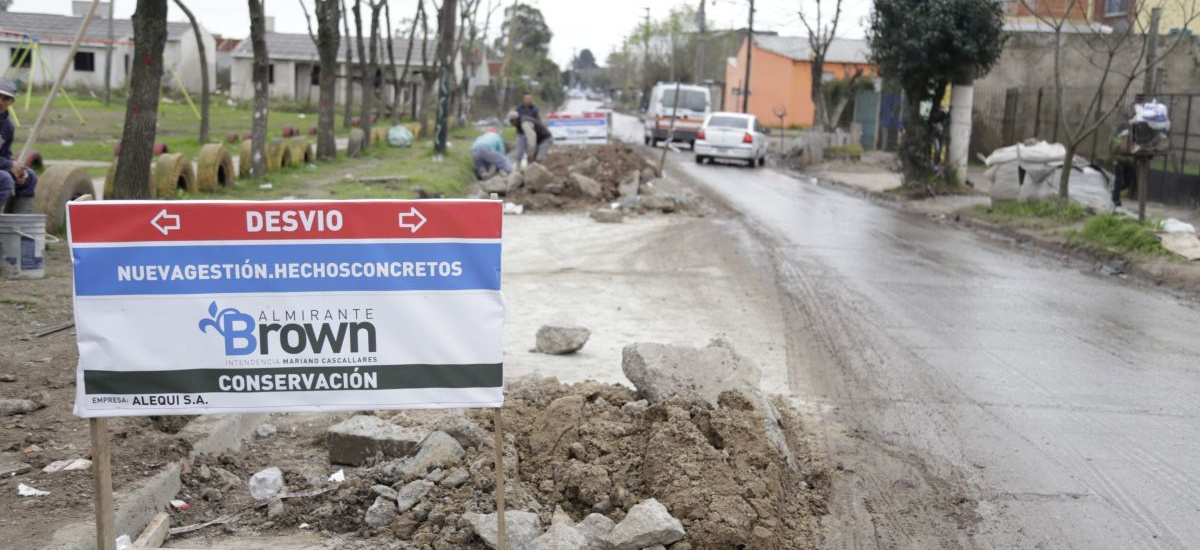 El municipio de Almirante Brown avanza con la recuperación de calles del distrito