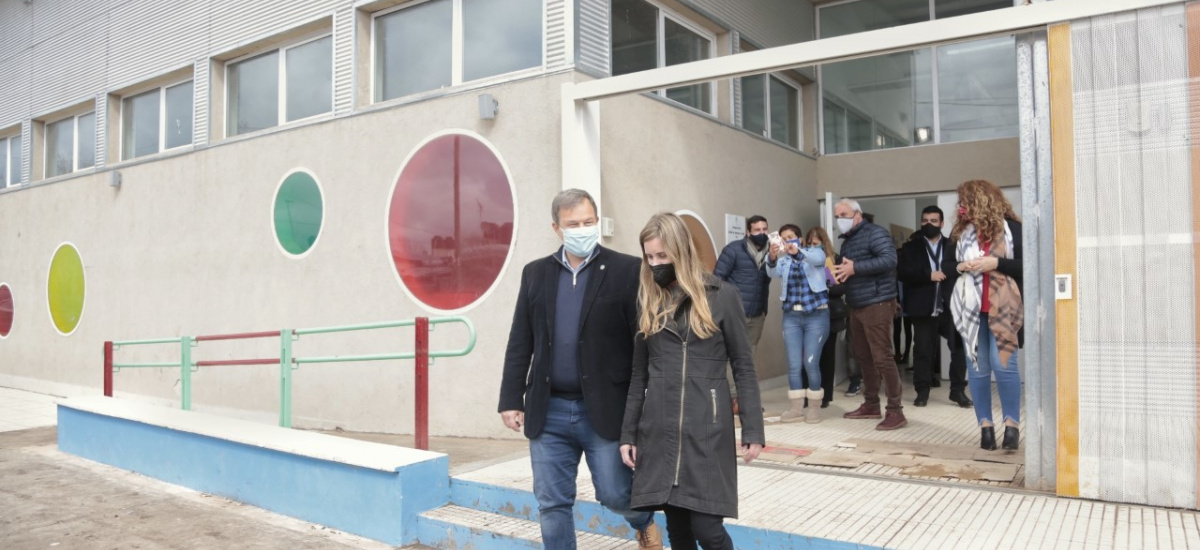 Cascallares y Vila recorrieron las obras de un nuevo polo educativo en Glew