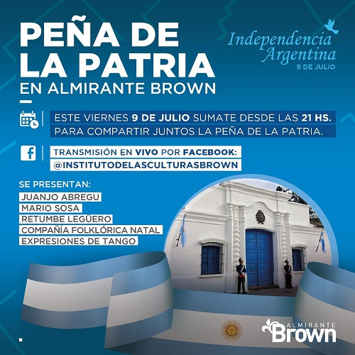 El Municipio celebra nuevo aniversario de la Independencia con una Peña Patria virtual
