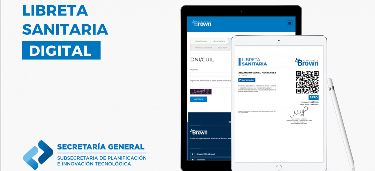 El Almirante Brown ya se puede gestionar en forna online la libreta sanitaria